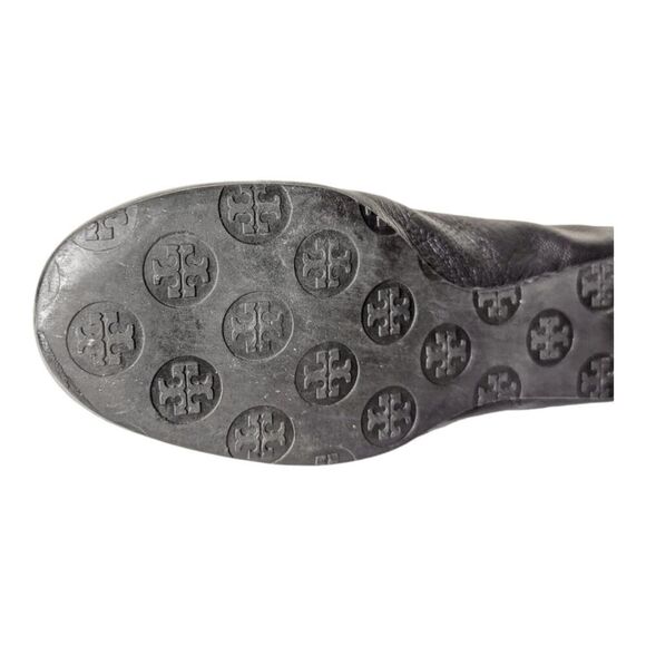 TORY BURCH Minnie Black Leather Ballet Flats Size 7M - Picture 8 of 11